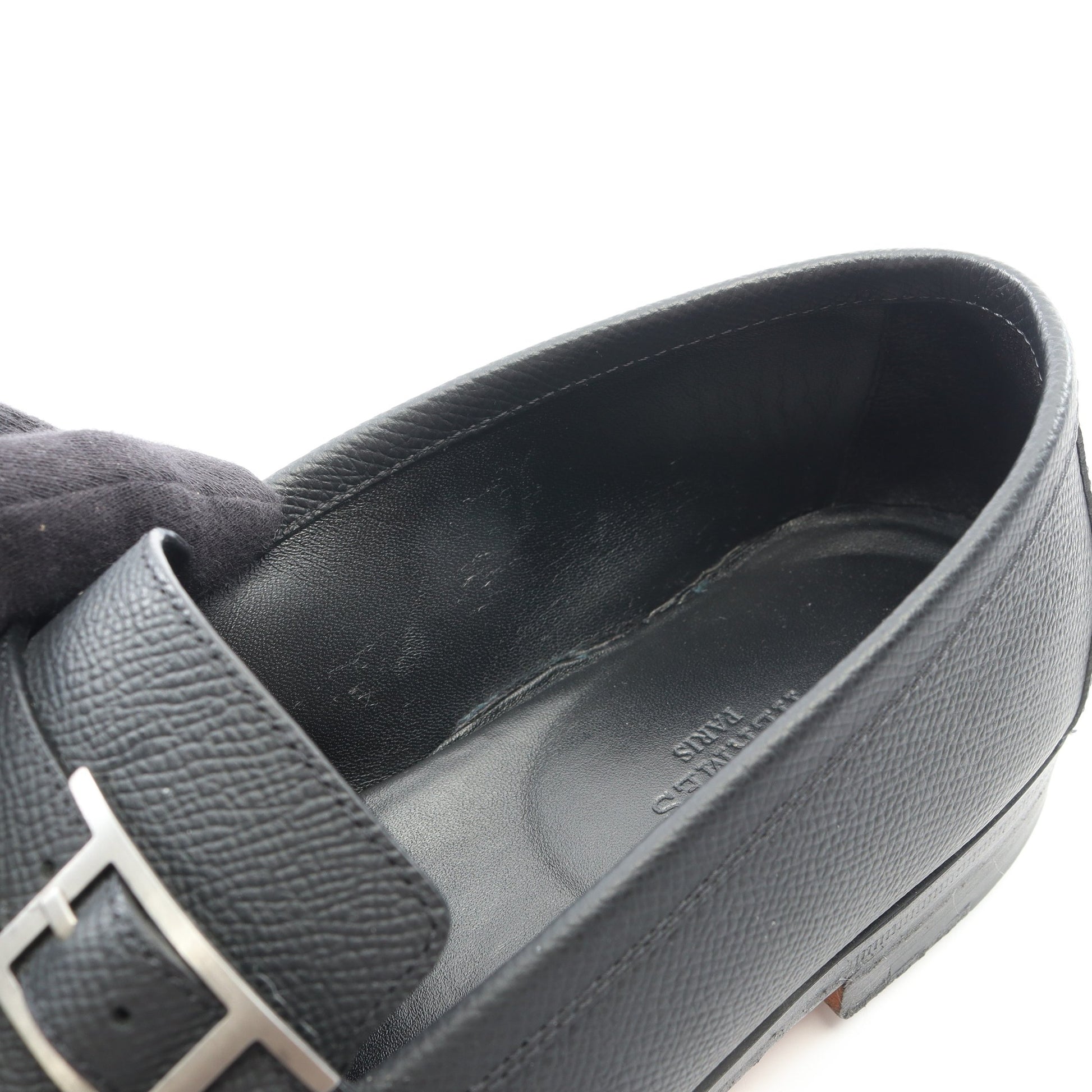 モントレー モカシン ヴォーエプソン ブラック エルメス シューズ HERMES