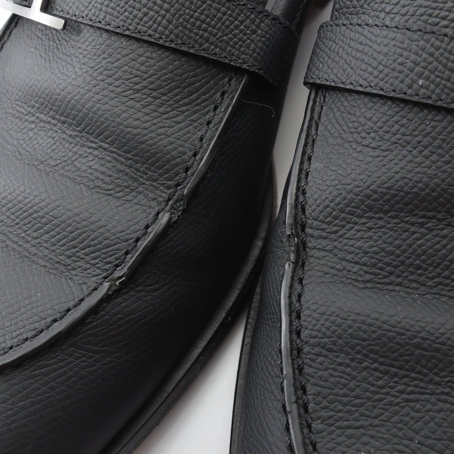 モントレー モカシン ヴォーエプソン ブラック エルメス シューズ HERMES