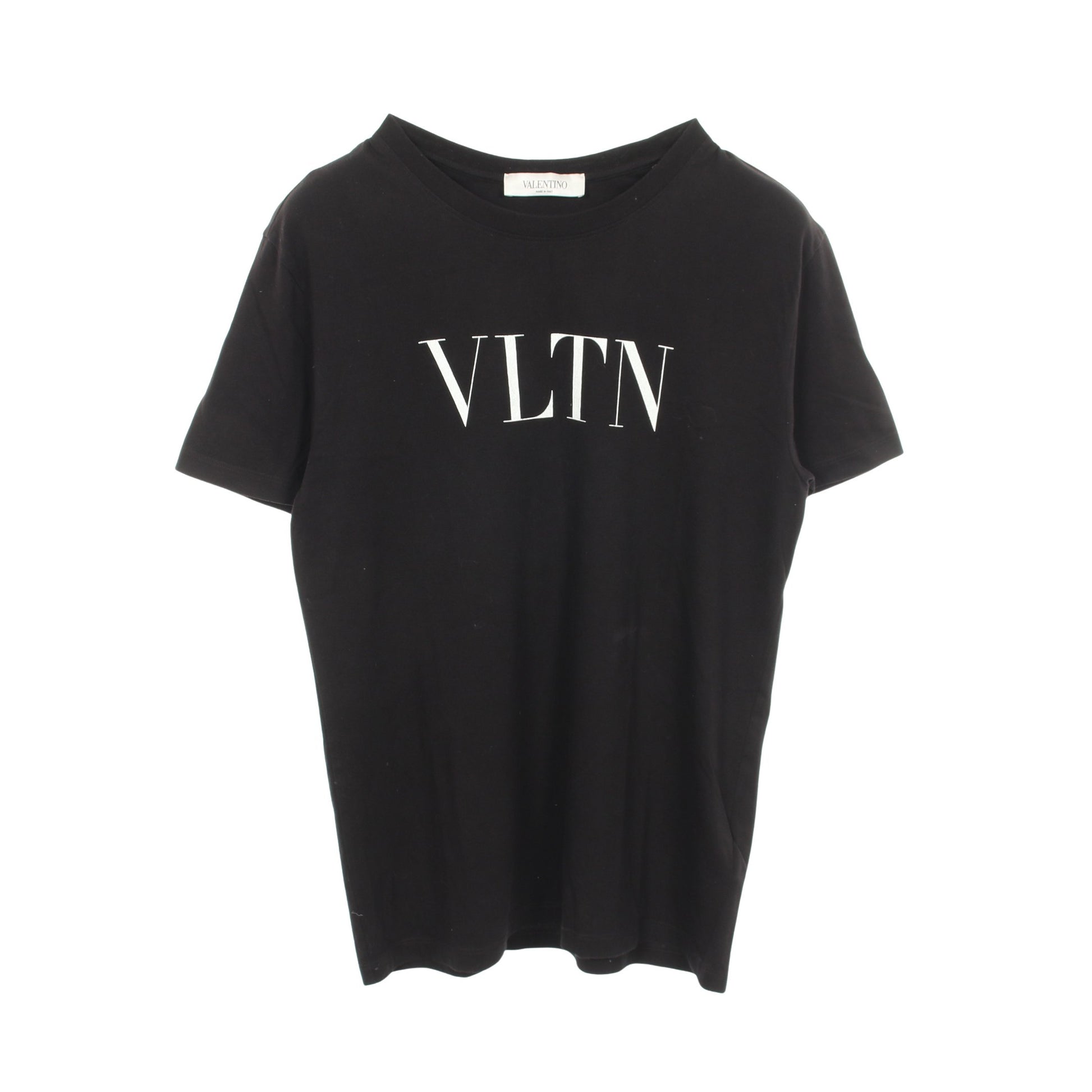 VLTNロゴ プリント クルーネック 半袖Tシャツ コットン ブラック ヴァレンティノ トップス VALENTINO