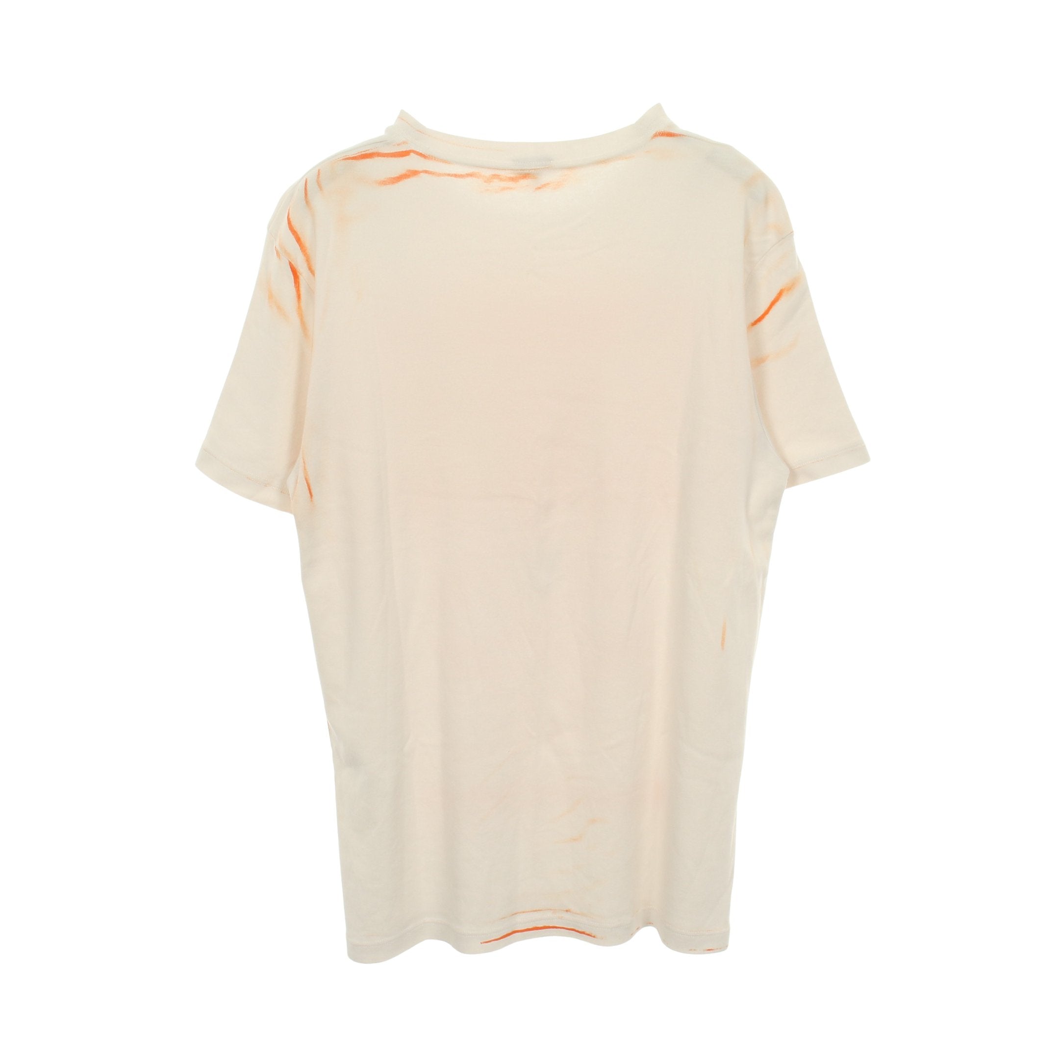 アナグラム ロゴプリント 半袖Tシャツ コットン ホワイト オレンジ