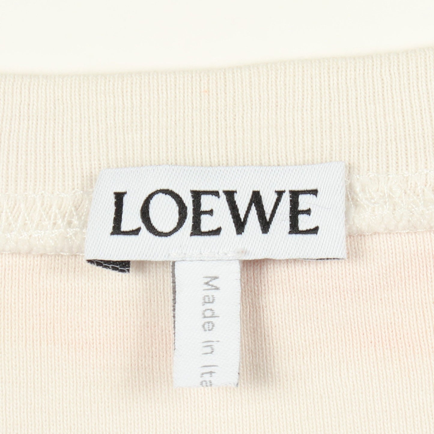 アナグラム ロゴプリント 半袖Tシャツ コットン ホワイト オレンジ ロエベ トップス LOEWE
