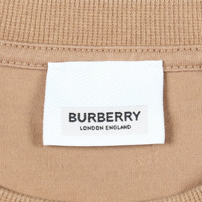 クルーネック ロゴ 半袖Tシャツ コットン ブラウン バーバリー トップス BURBERRY