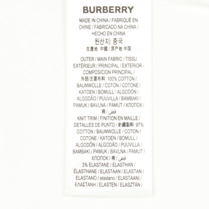 ロゴプリント クルーネック 半袖Tシャツ コットン ホワイト バーバリー トップス BURBERRY