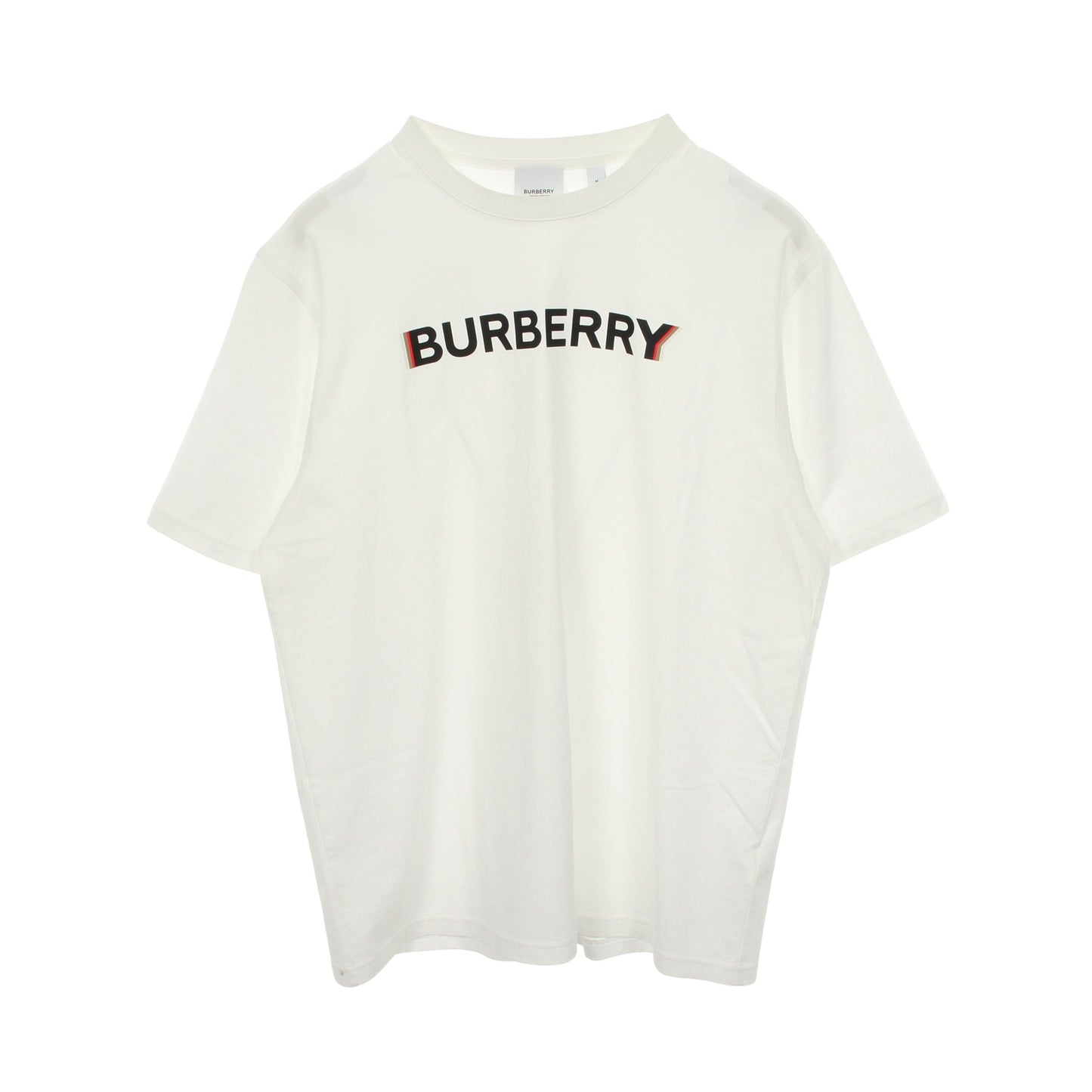 ロゴプリント クルーネック 半袖Tシャツ コットン ホワイト バーバリー トップス BURBERRY