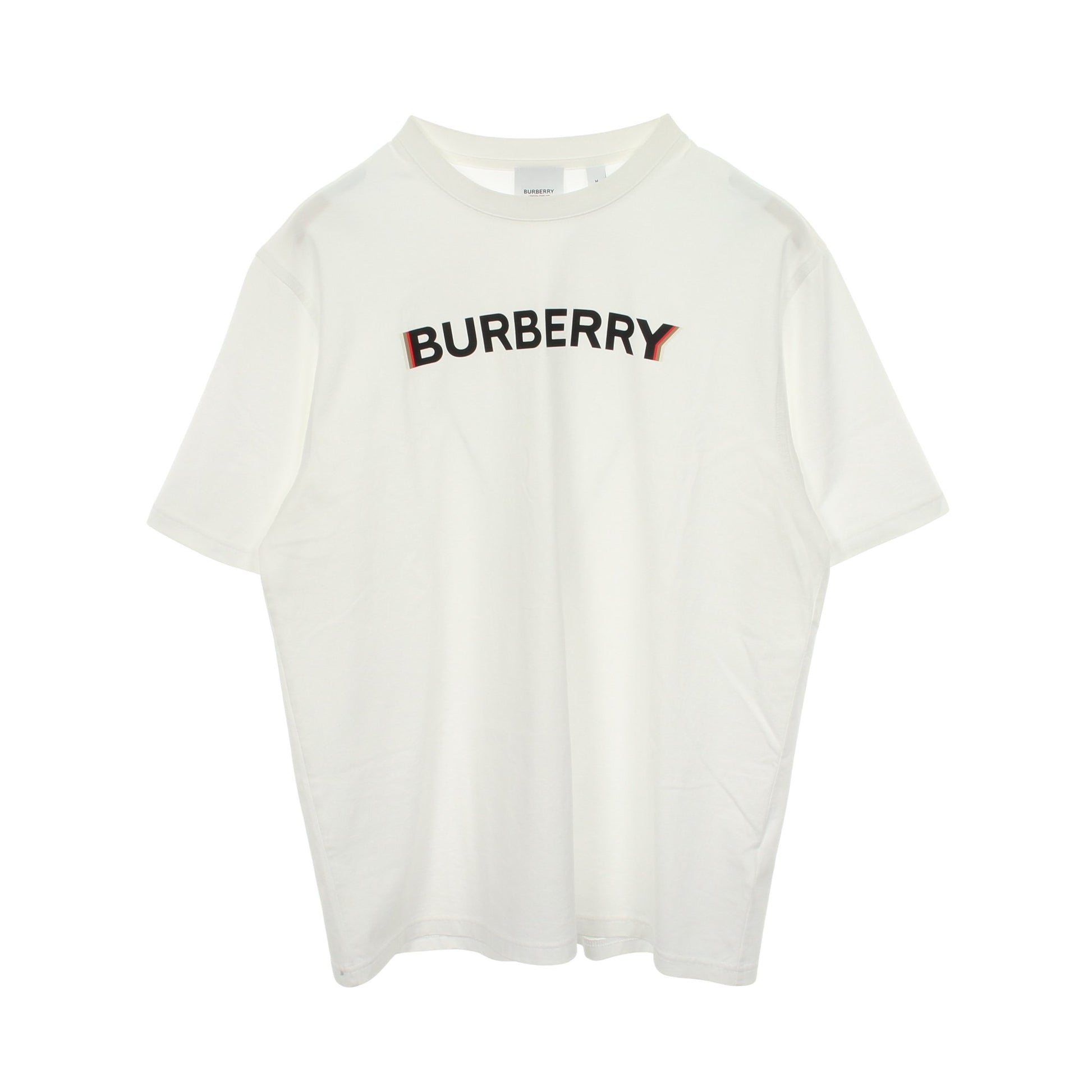 ロゴプリント クルーネック 半袖Tシャツ コットン ホワイト バーバリー トップス BURBERRY