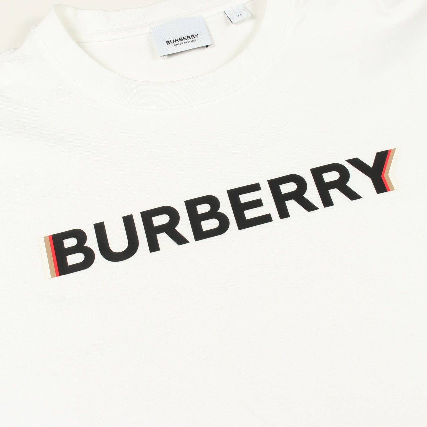 ロゴプリント クルーネック 半袖Tシャツ コットン ホワイト バーバリー トップス BURBERRY