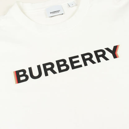 ロゴプリント クルーネック 半袖Tシャツ コットン ホワイト バーバリー トップス BURBERRY