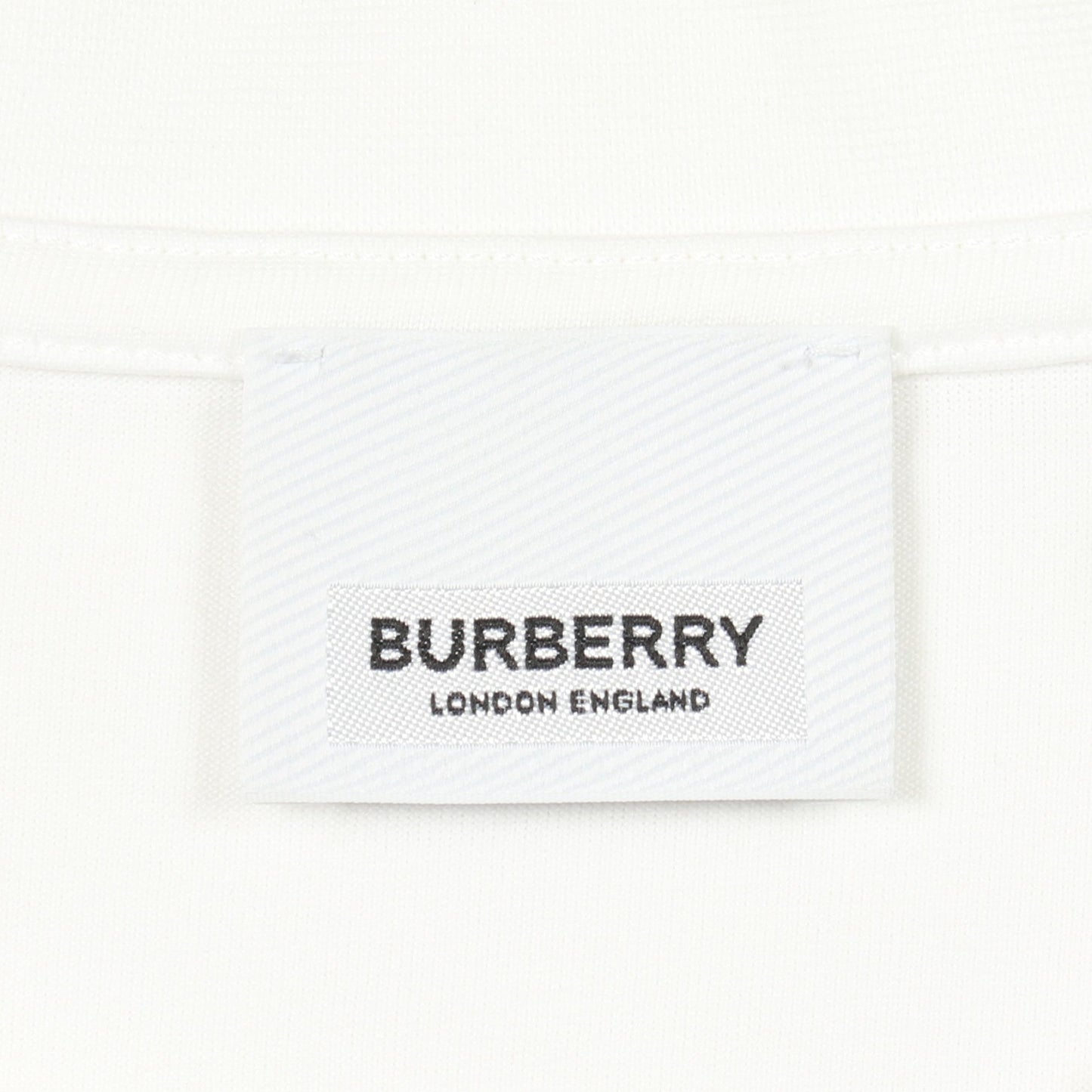 ロゴプリント クルーネック 半袖Tシャツ コットン ホワイト バーバリー トップス BURBERRY