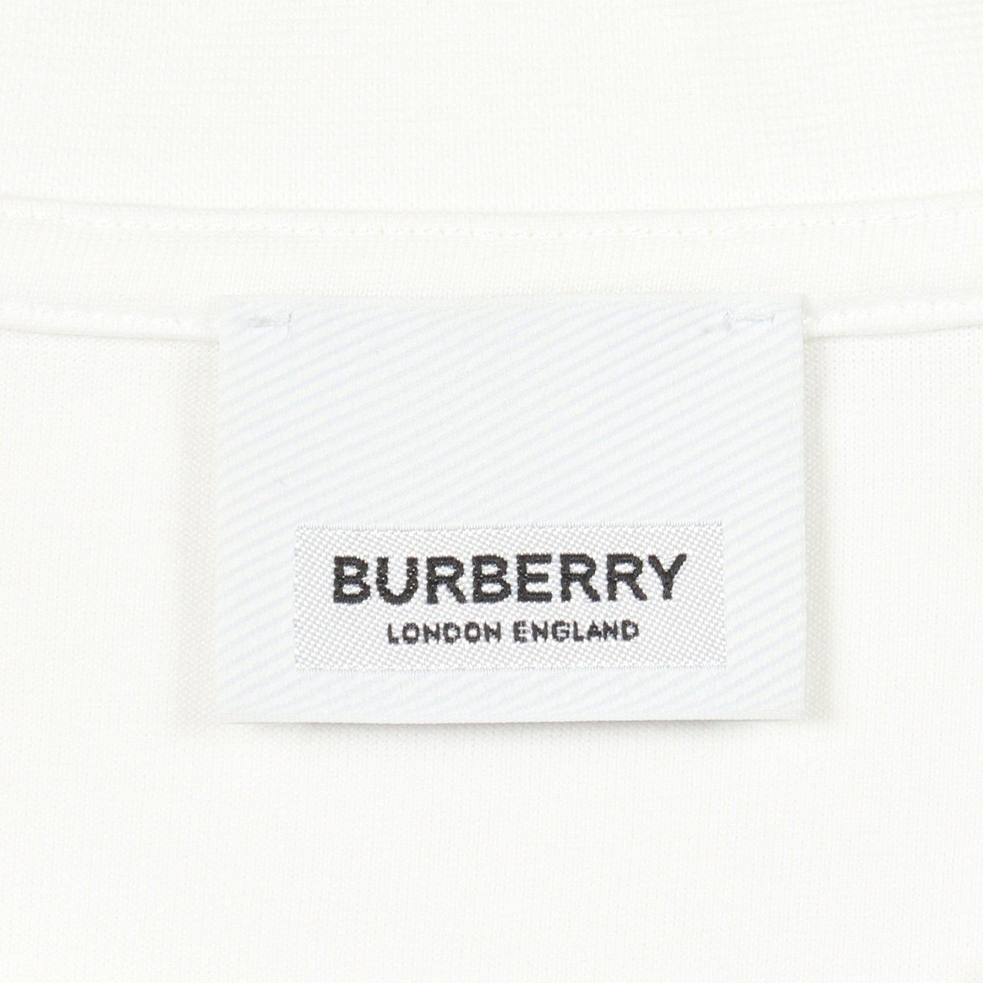 ロゴプリント クルーネック 半袖Tシャツ コットン ホワイト バーバリー トップス BURBERRY
