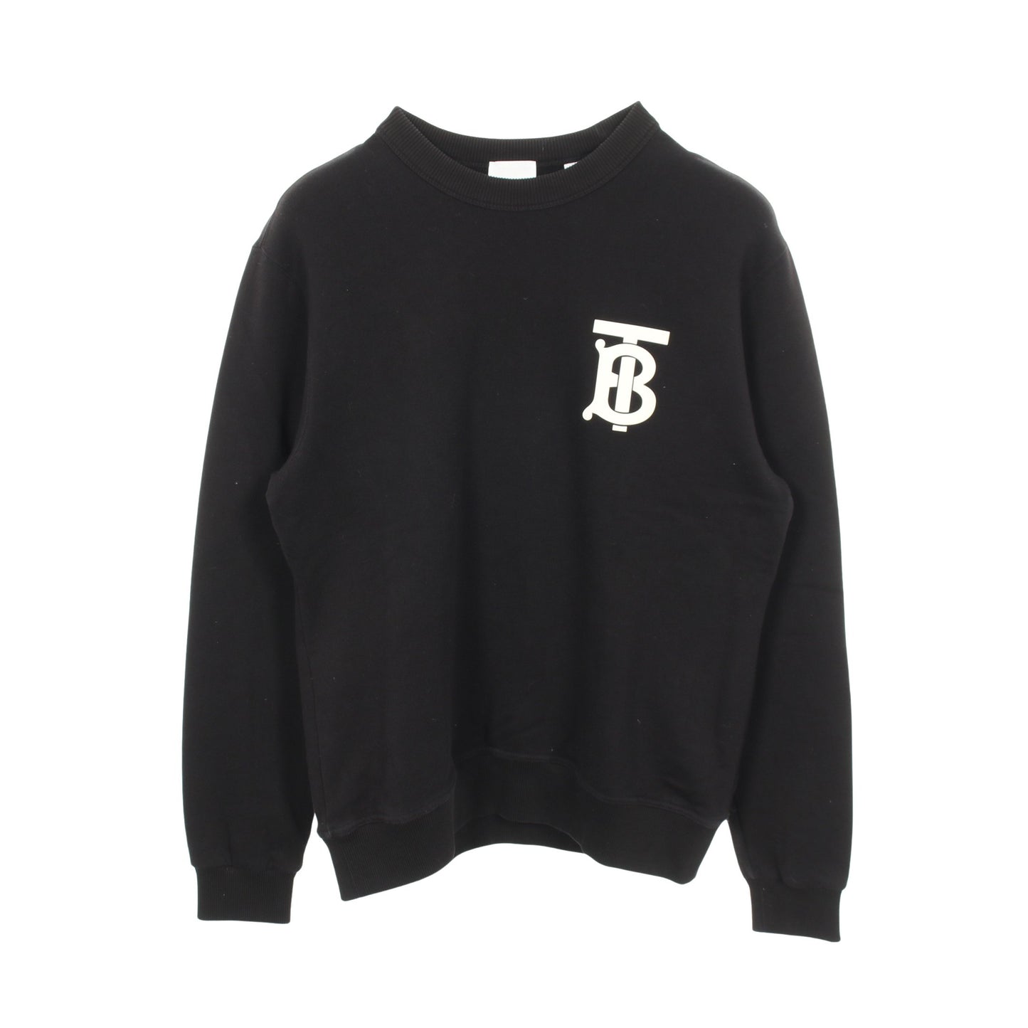 ロゴプリント クルーネック スウェットシャツ クルーネック コットン ブラック バーバリー トップス BURBERRY