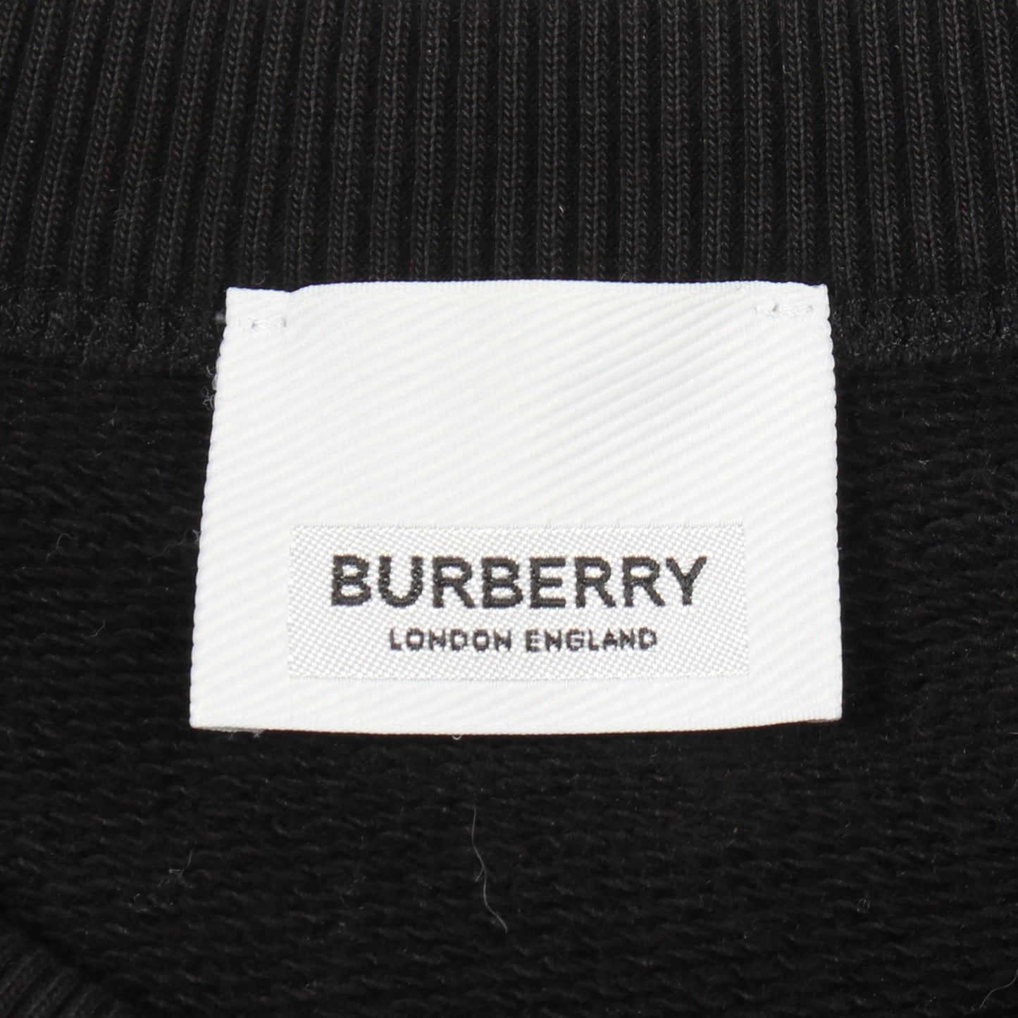 ロゴプリント クルーネック スウェットシャツ クルーネック コットン ブラック バーバリー トップス BURBERRY