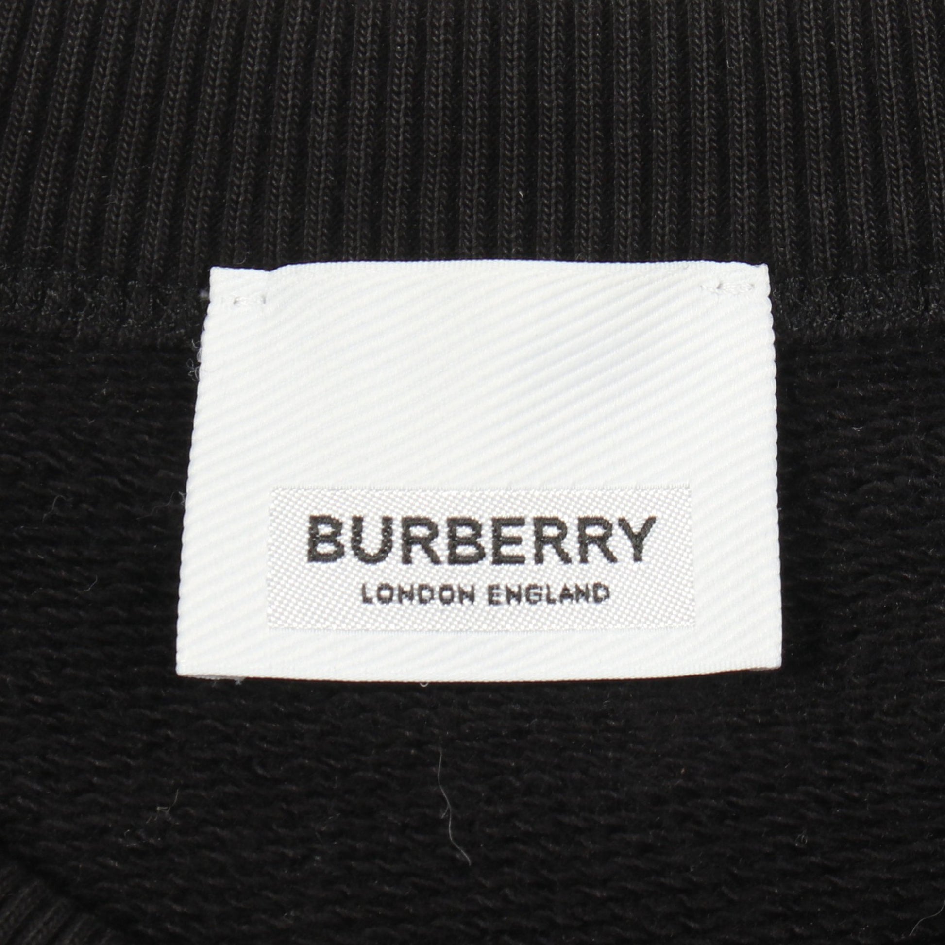 ロゴプリント クルーネック スウェットシャツ クルーネック コットン ブラック バーバリー トップス BURBERRY