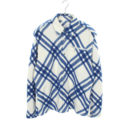 チェック シャツ ジャケット ウール ホワイト ブルー バーバリー アウター BURBERRY