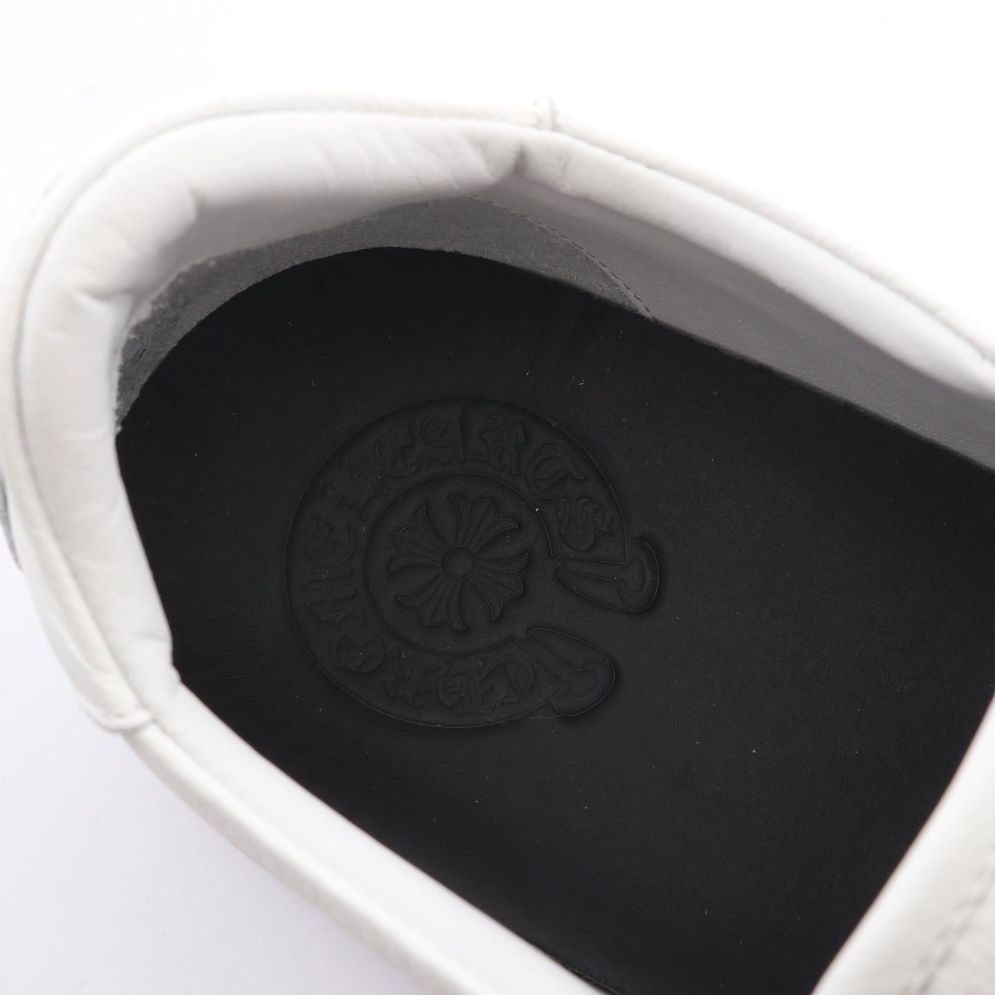 CHプラスパッチ ダガー スリッポン スニーカー レザー ホワイト クロムハーツ シューズ Chrome Hearts