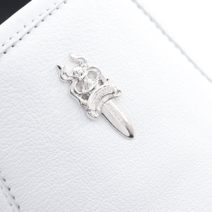 CHプラスパッチ ダガー スリッポン スニーカー レザー ホワイト クロムハーツ シューズ Chrome Hearts
