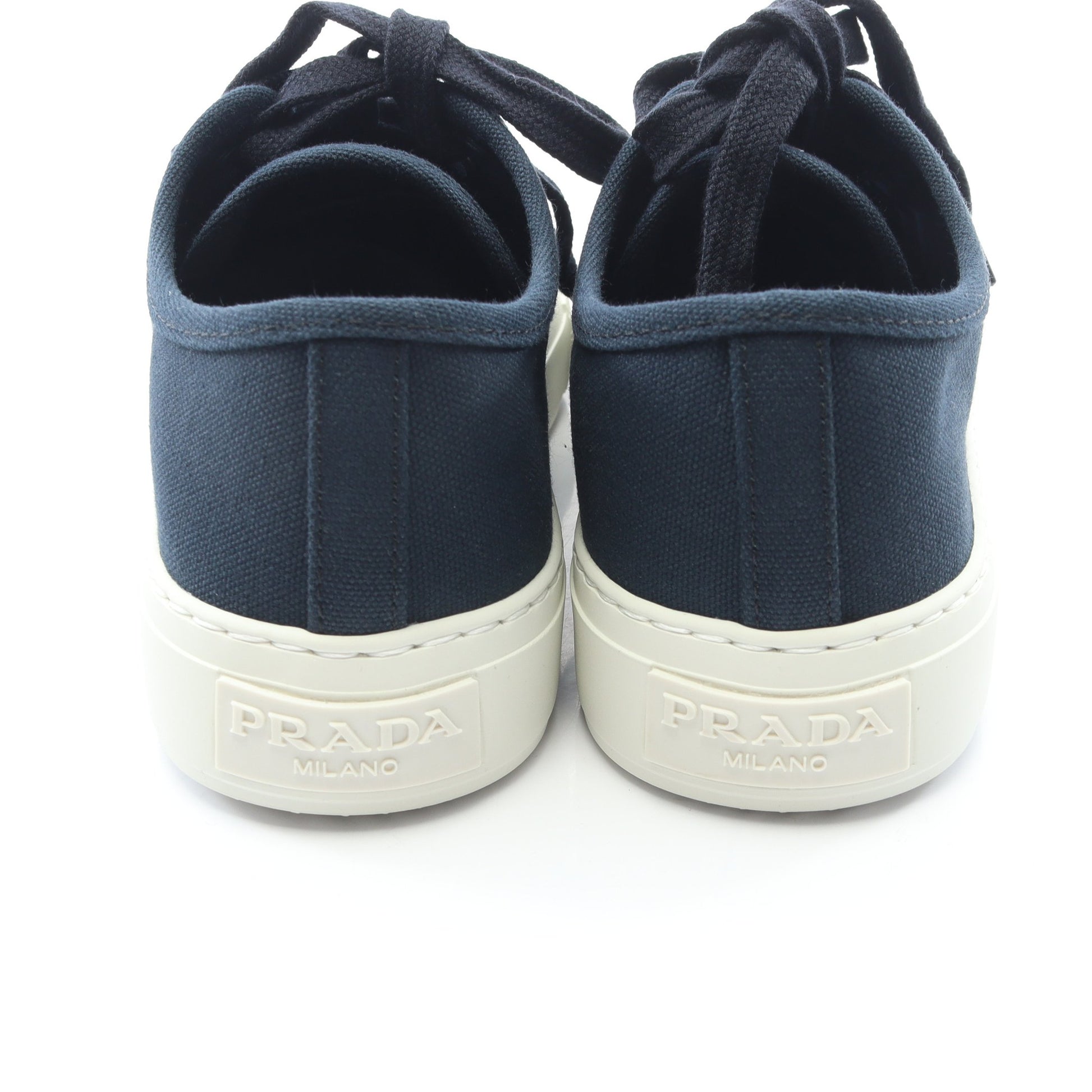 トライアングルパッチ スニーカー キャンバス ネイビー プラダ シューズ PRADA