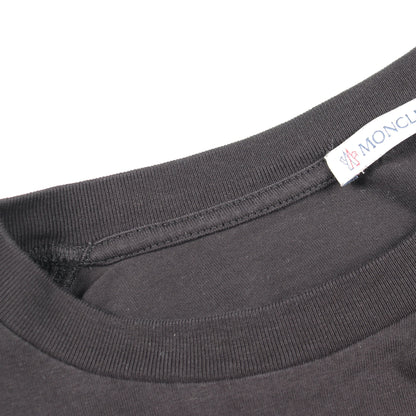 ロゴ ラインストーン クルーネック 半袖Tシャツ コットン ブラック モンクレール トップス MONCLER