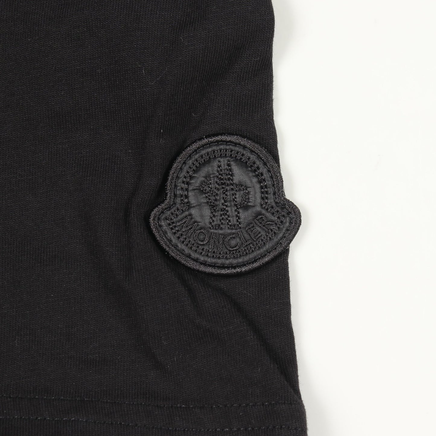 ロゴ ラインストーン クルーネック 半袖Tシャツ コットン ブラック モンクレール トップス MONCLER
