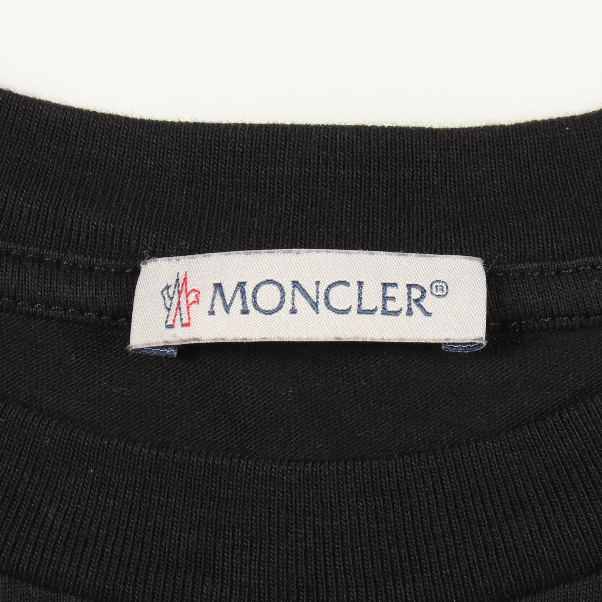 ロゴ ラインストーン クルーネック 半袖Tシャツ コットン ブラック モンクレール トップス MONCLER
