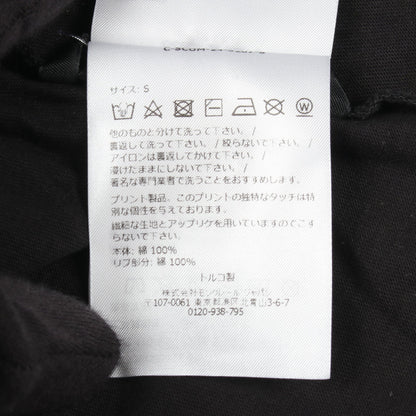 ロゴ ラインストーン クルーネック 半袖Tシャツ コットン ブラック モンクレール トップス MONCLER