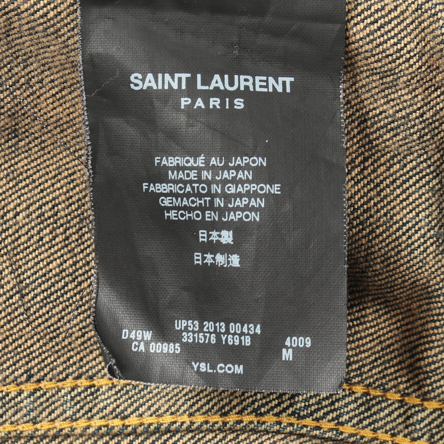 DEAD RAT デニムジャケット コットン インディゴブルー サンローランパリ アウター SAINT LAURENT PARIS