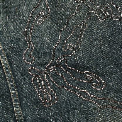 DEAD RAT デニムジャケット コットン インディゴブルー サンローランパリ アウター SAINT LAURENT PARIS