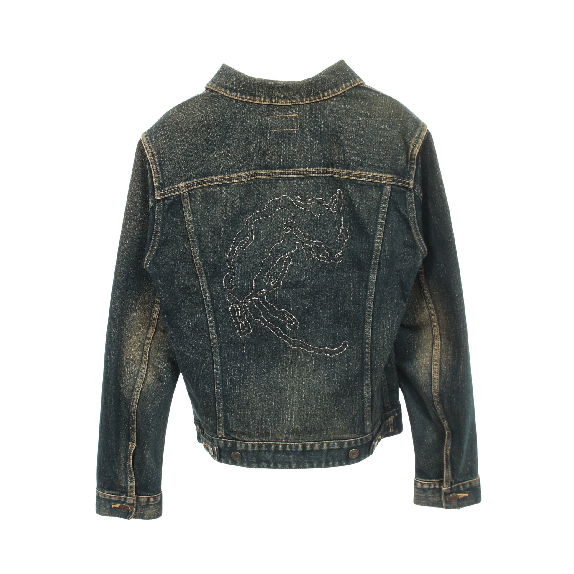 DEAD RAT デニムジャケット コットン インディゴブルー サンローランパリ アウター SAINT LAURENT PARIS