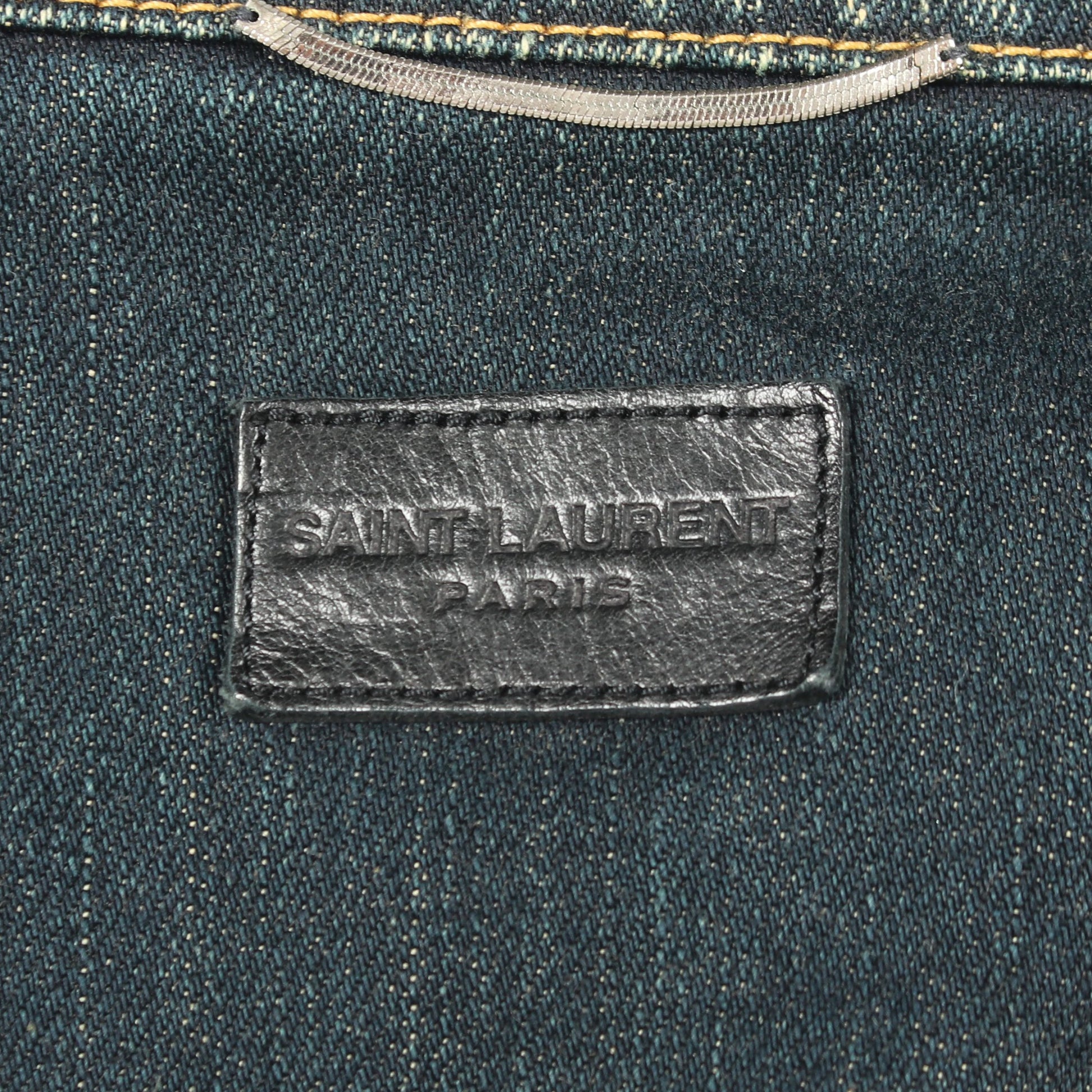 DEAD RAT デニムジャケット コットン インディゴブルー サンローランパリ アウター SAINT LAURENT PARIS