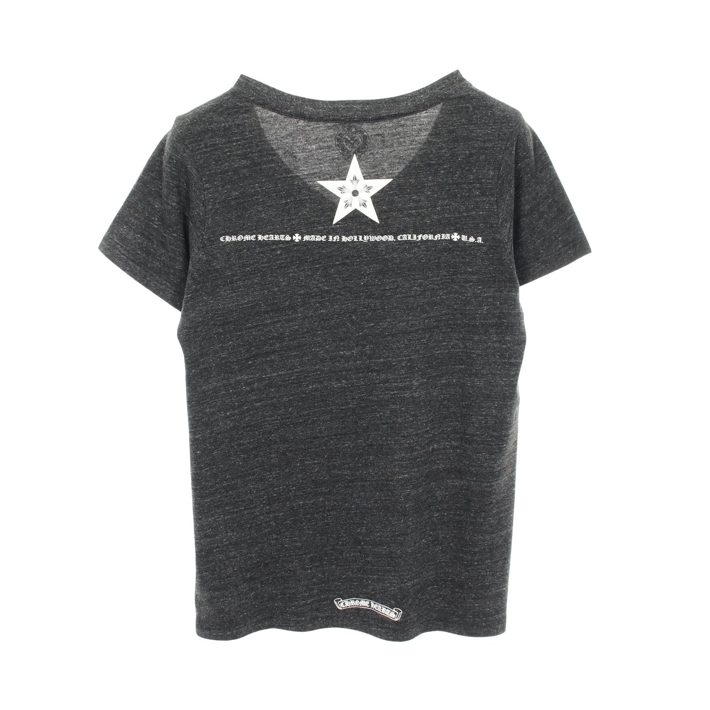 スタープリント Vネック 半袖Tシャツ コットン ダークグレー クロムハーツ トップス Chrome Hearts