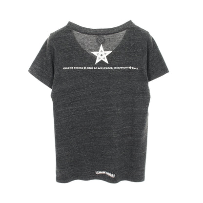 スタープリント Vネック 半袖Tシャツ コットン ダークグレー クロムハーツ トップス Chrome Hearts