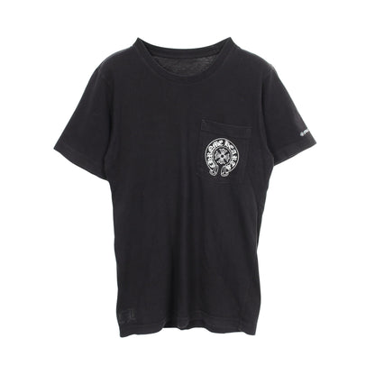 ホースシュー スクロールラベル 半袖Tシャツ コットン ブラック クロムハーツ トップス Chrome Hearts