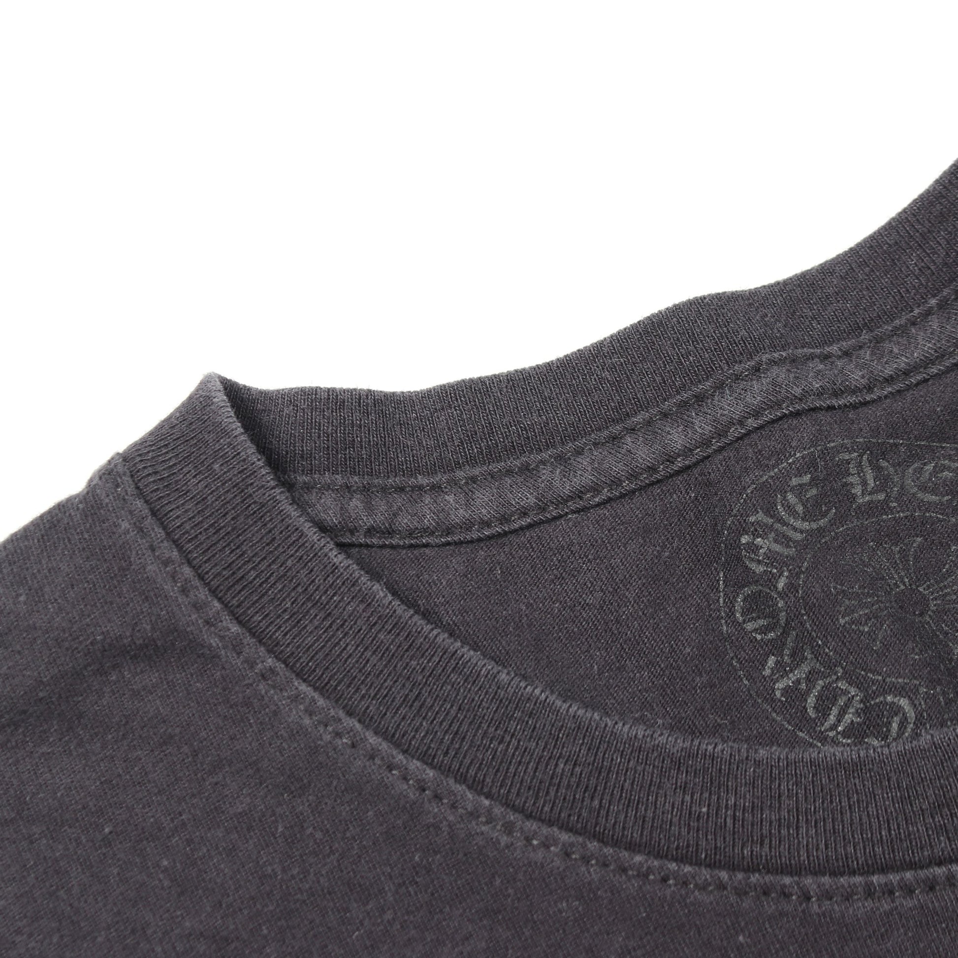 ホースシュー スクロールラベル 半袖Tシャツ コットン ブラック クロムハーツ トップス Chrome Hearts
