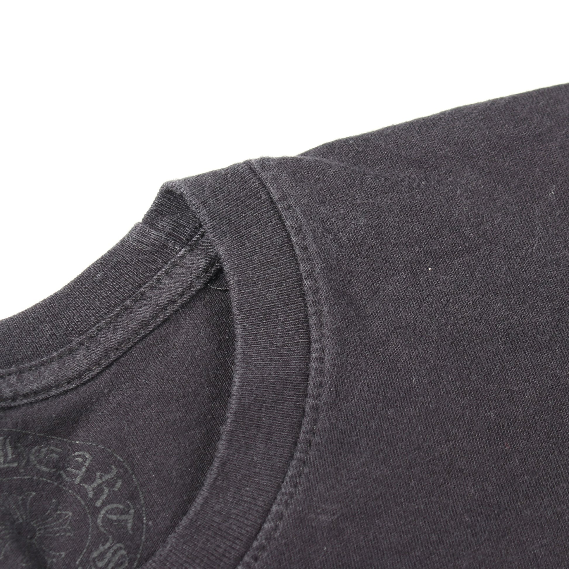 ホースシュー スクロールラベル 半袖Tシャツ コットン ブラック クロムハーツ トップス Chrome Hearts