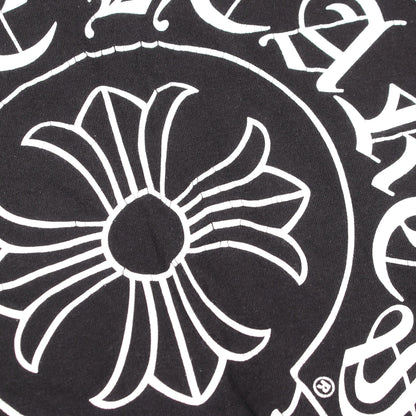 ホースシュー スクロールラベル 半袖Tシャツ コットン ブラック クロムハーツ トップス Chrome Hearts