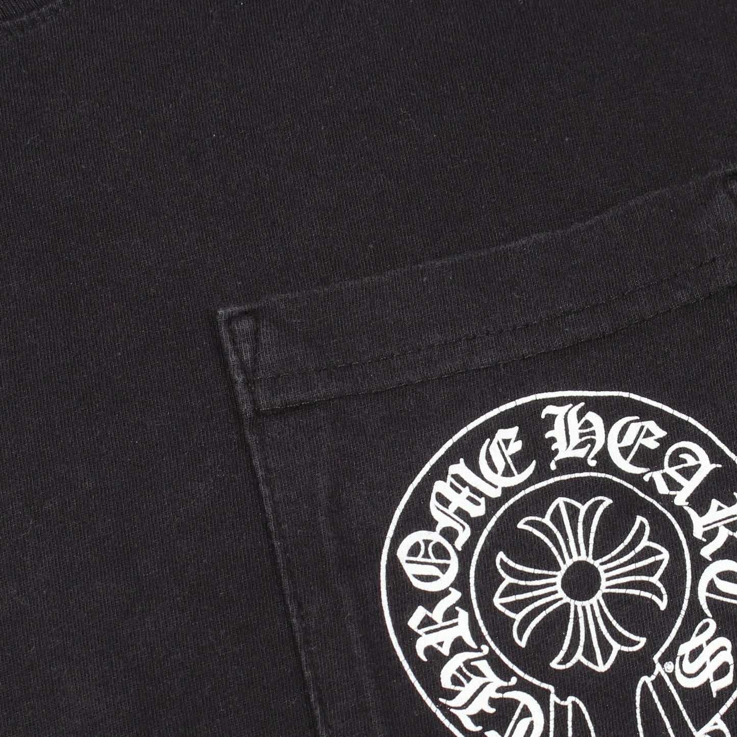 ホースシュー スクロールラベル 半袖Tシャツ コットン ブラック クロムハーツ トップス Chrome Hearts