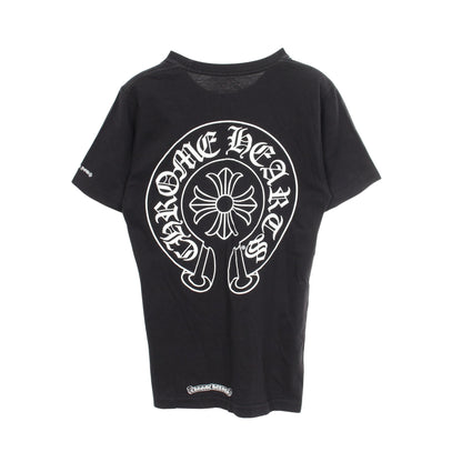ホースシュー スクロールラベル 半袖Tシャツ コットン ブラック クロムハーツ トップス Chrome Hearts