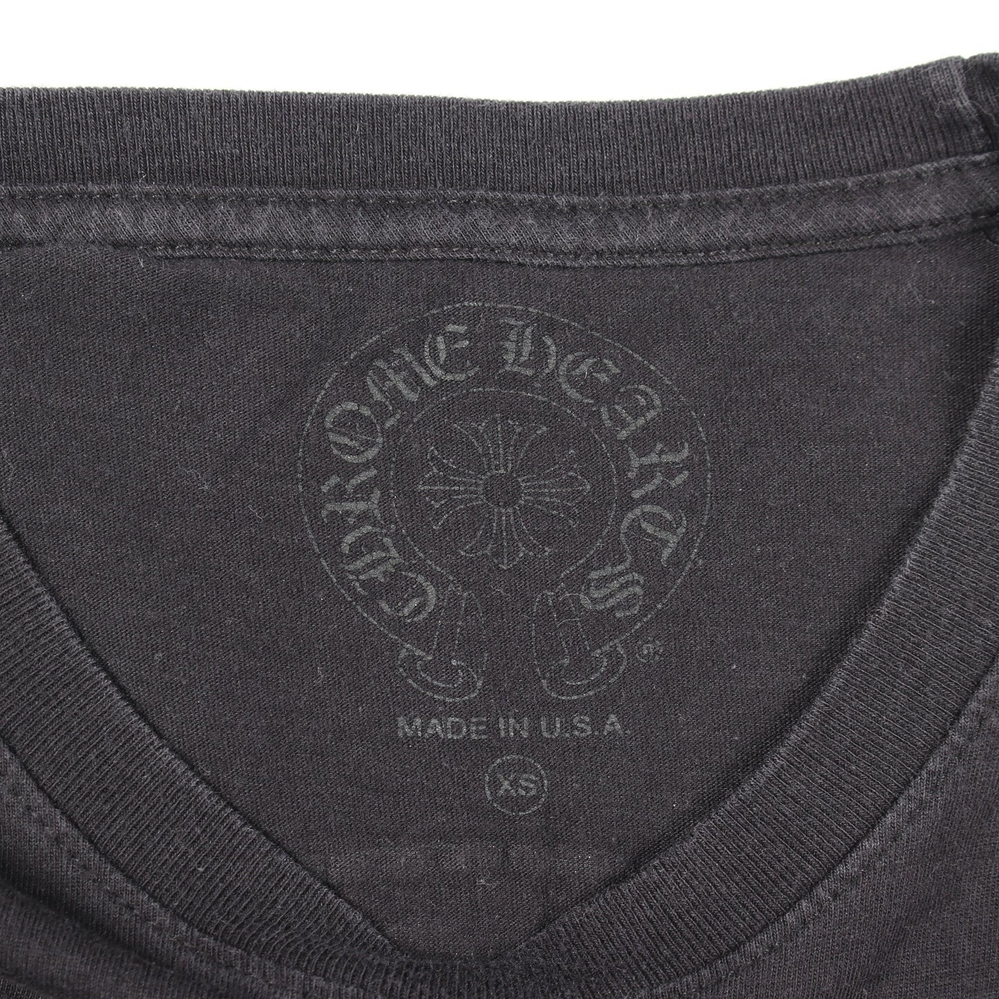 ホースシュー スクロールラベル 半袖Tシャツ コットン ブラック クロムハーツ トップス Chrome Hearts