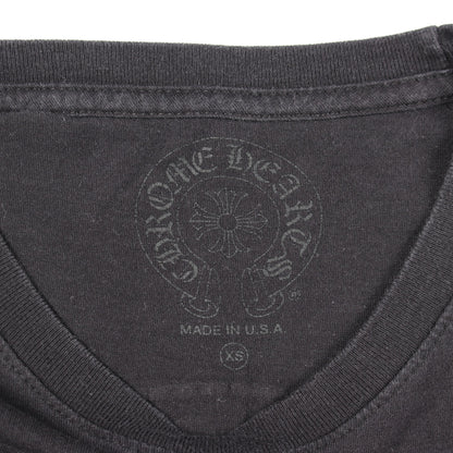 ホースシュー スクロールラベル 半袖Tシャツ コットン ブラック クロムハーツ トップス Chrome Hearts