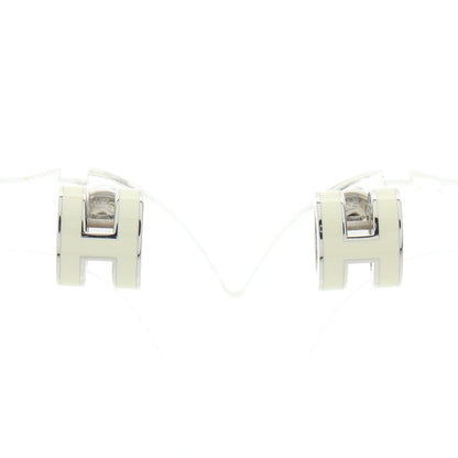 MINI POP H ミニポップアッシュ ピアス シルバー アイボリー エルメス アクセサリー HERMES