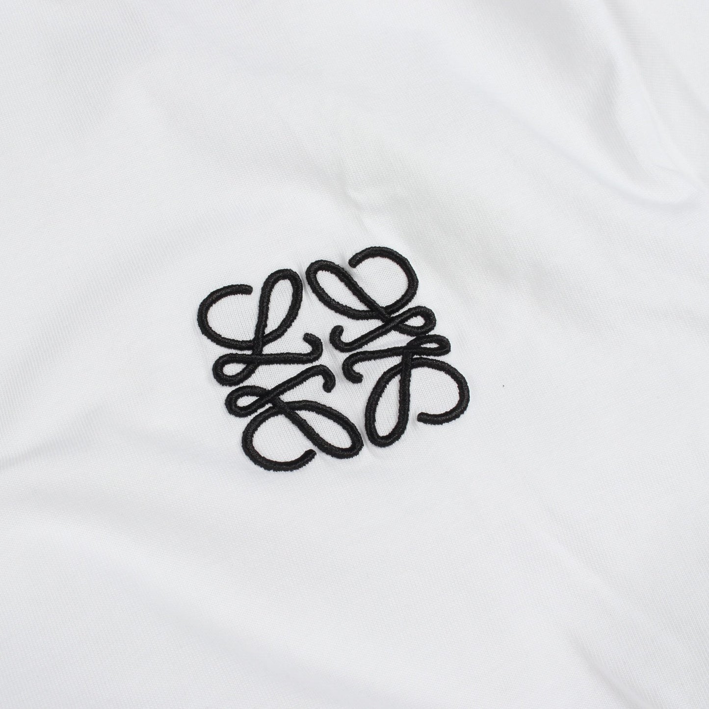 アナグラム クルーネック 半袖 Tシャツ コットン ホワイト ロエベ