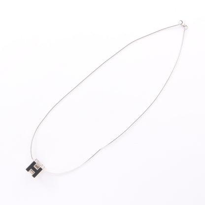 カージュドアッシュ Hキューブ ネックレス シルバー ブラック エルメス
