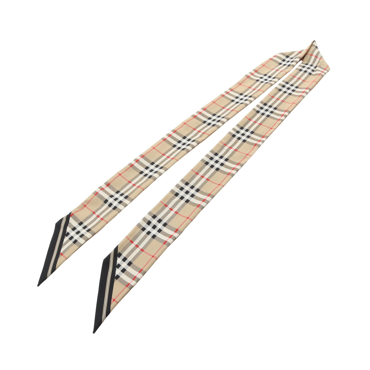 Skinny Scarf チェック ロゴ スカーフ シルク ベージュ マルチカラー バーバリー 財布・小物 BURBERRY