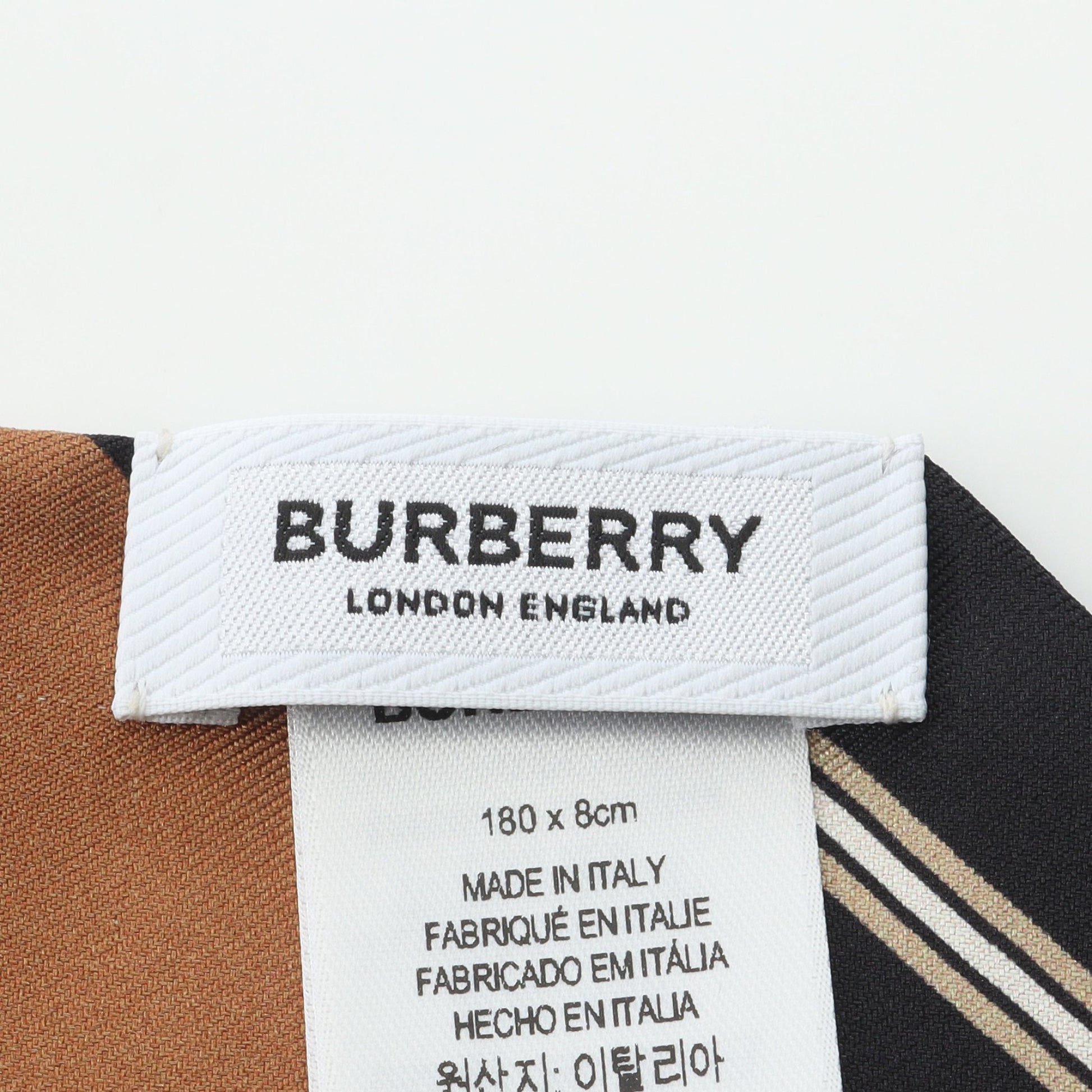 Skinny Scarf チェック ロゴ スカーフ シルク ベージュ マルチカラー バーバリー 財布・小物 BURBERRY