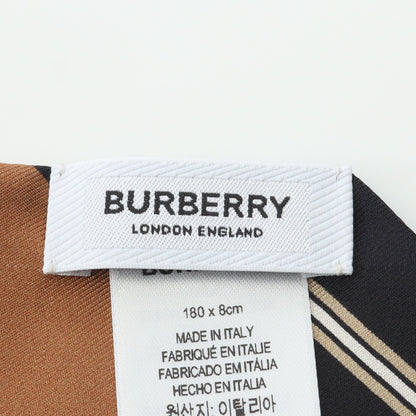 Skinny Scarf チェック ロゴ スカーフ シルク ベージュ マルチカラー バーバリー 財布・小物 BURBERRY