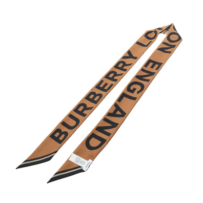 Skinny Scarf チェック ロゴ スカーフ シルク ベージュ マルチカラー バーバリー 財布・小物 BURBERRY