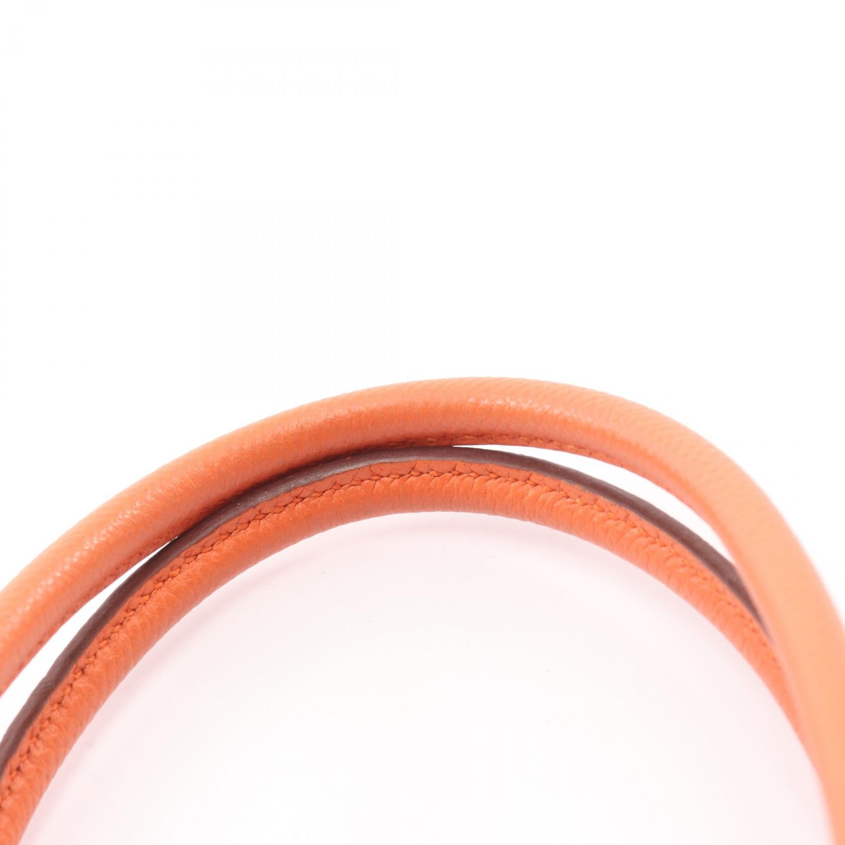 プリュムエラン28 ハンドバッグ ヴォーエプソン オレンジ エルメス バッグ HERMES