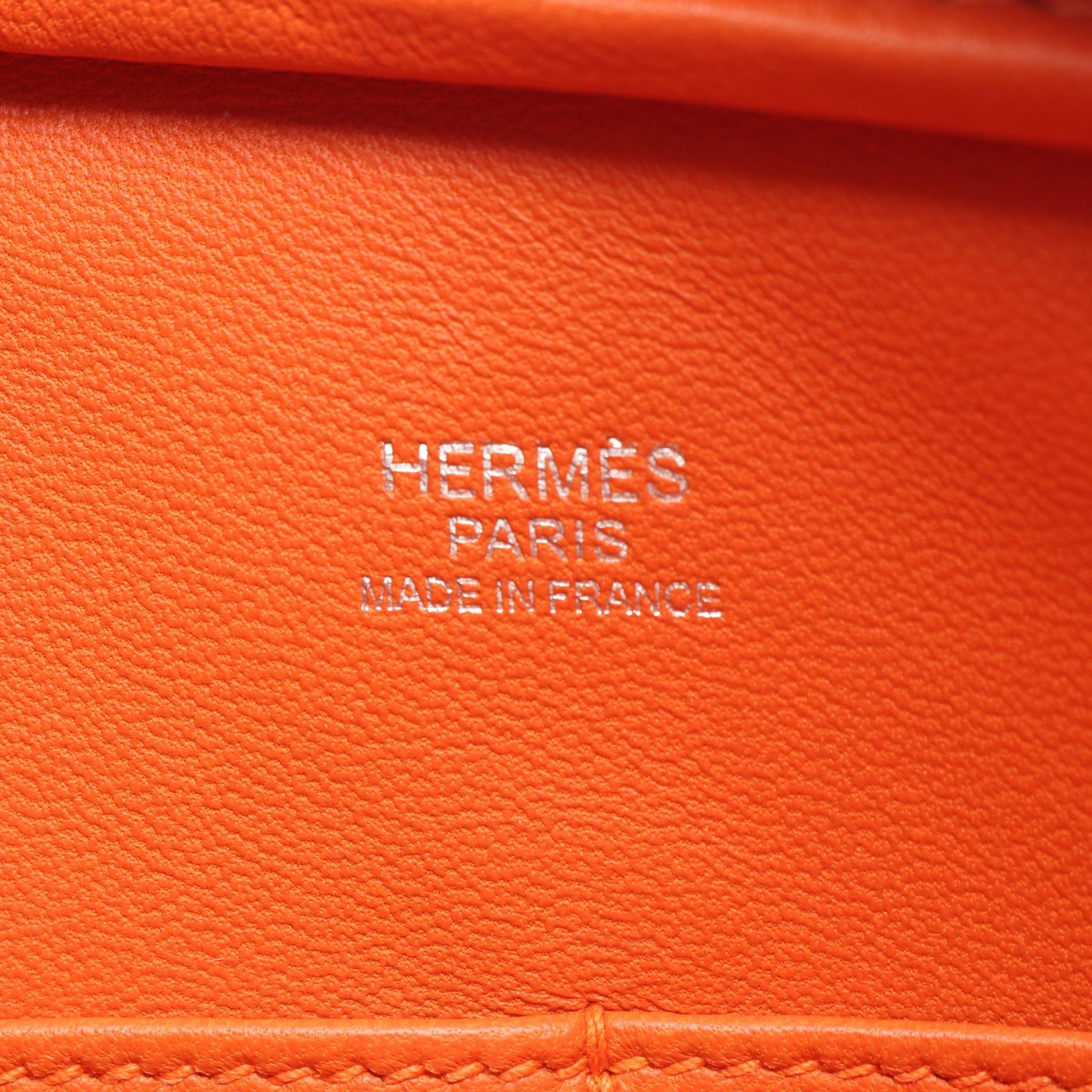 プリュムエラン28 ハンドバッグ ヴォーエプソン オレンジ エルメス バッグ HERMES
