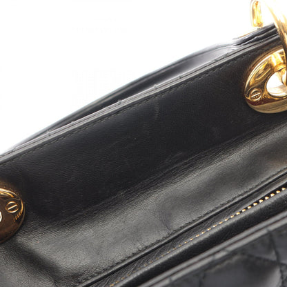 LADY DIOR レディディオール カナージュ 2WAY ハンドバッグ レザー ブラック クリスチャンディオール バッグ Christian Dior