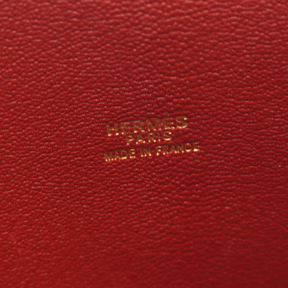 エスカパーダ ルージュアッシュ ハンドバッグ ボックスカーフ ボルドー ゴールド金具 □F刻印 エルメス バッグ HERMES