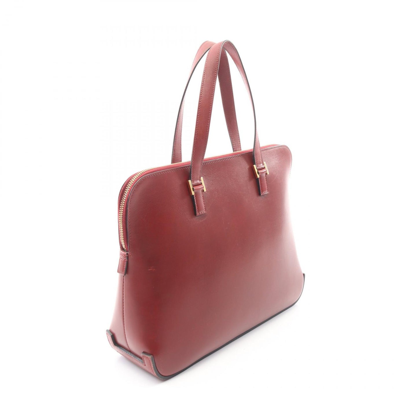 エスカパーダ ルージュアッシュ ハンドバッグ ボックスカーフ ボルドー ゴールド金具 □F刻印 エルメス バッグ HERMES